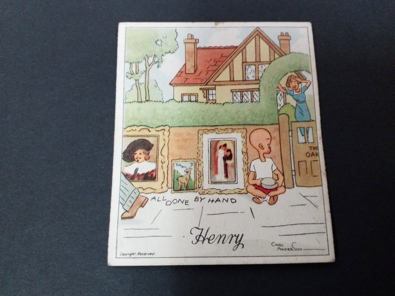 1935 Henry Humorous Comic Tobacco Card J Wix & Sons LTD Artist masterpieces (1 of 2)