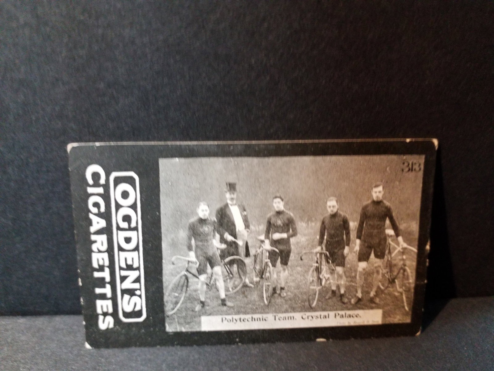 1901 Ogden's General Interest Cigarette Card Polytechnic Team Crystal Palace Cycling VG+ (1 of 2)