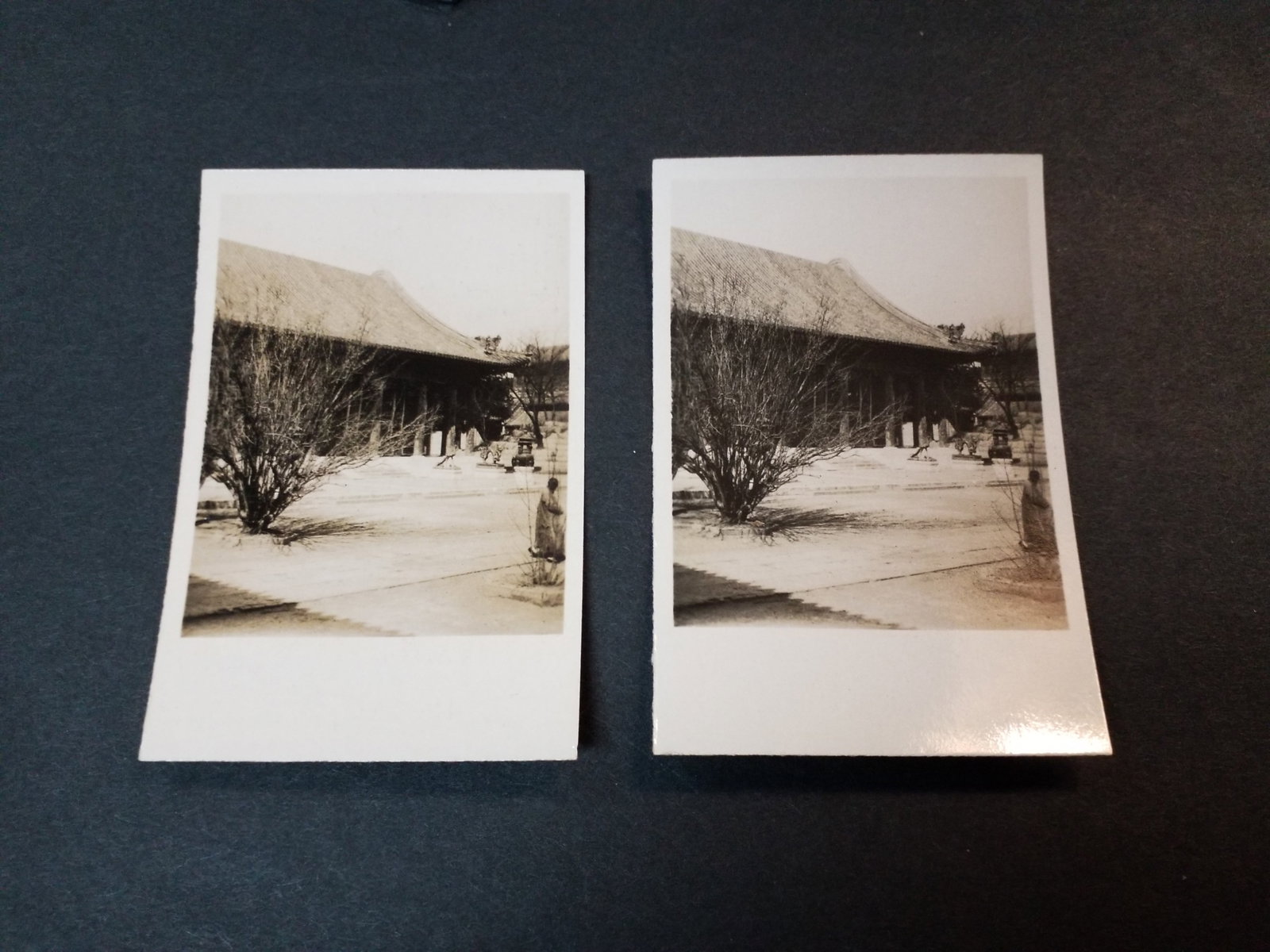 2 Tobacco cards 1928 Entrance to Summer Place Peking Chna Real Photo Cavanders Army Club Cigarettes: Original Real Photo large format Peeps into Many Lands Tobacco card(s), great original cards for grading, In Very Good Condition