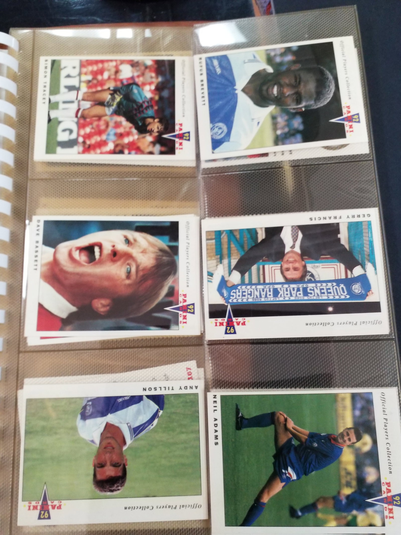 A 1992 Professional Footballers Association by Panini Cards Official Players Collection 100 cards: approx. 90- 100 cards, all in Near mint to Mint condition. neat collection of approx 60 cards from around the world, Cavanders Peeps into many lands, spectacular collection, Please view pictures for d