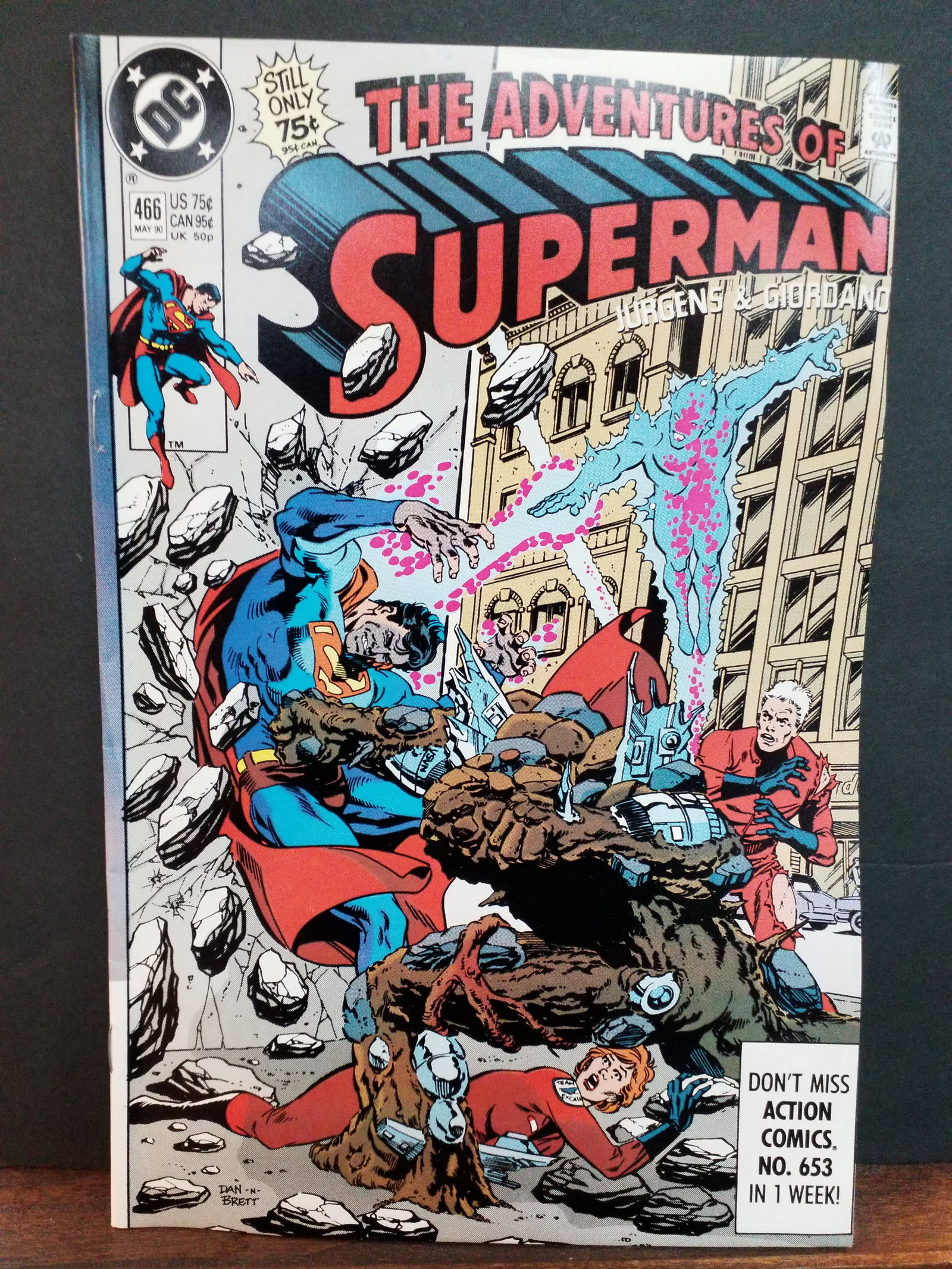 Adventures of Superman #466 - 1st Full Hank Henshaw (Cyborg Superman) VF+ DC (1 of 2)