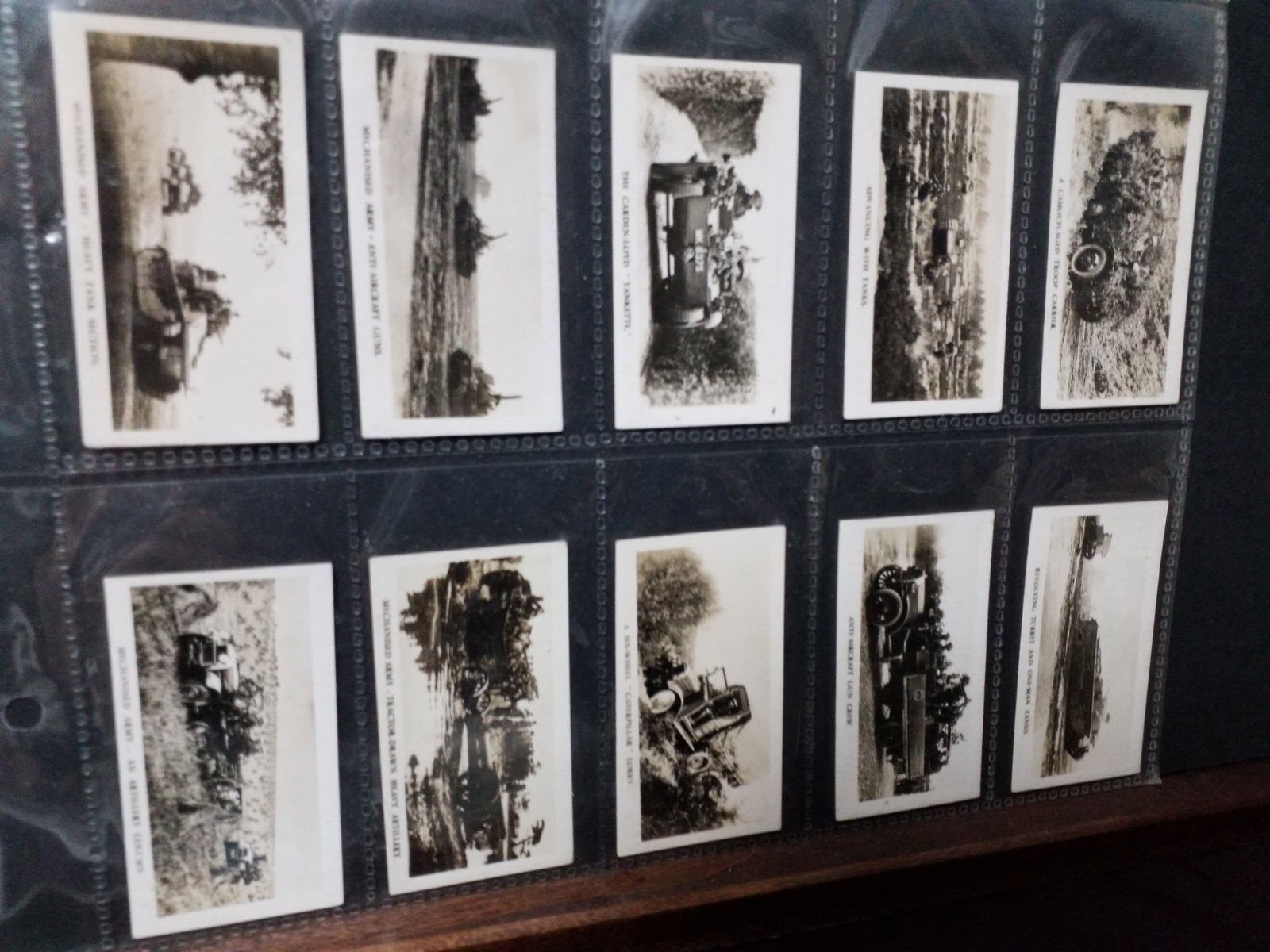 1928 Cigarette Cards Set Units of the British Army and RAF real photo cards 50 Tobacco cards set (1 of 10)