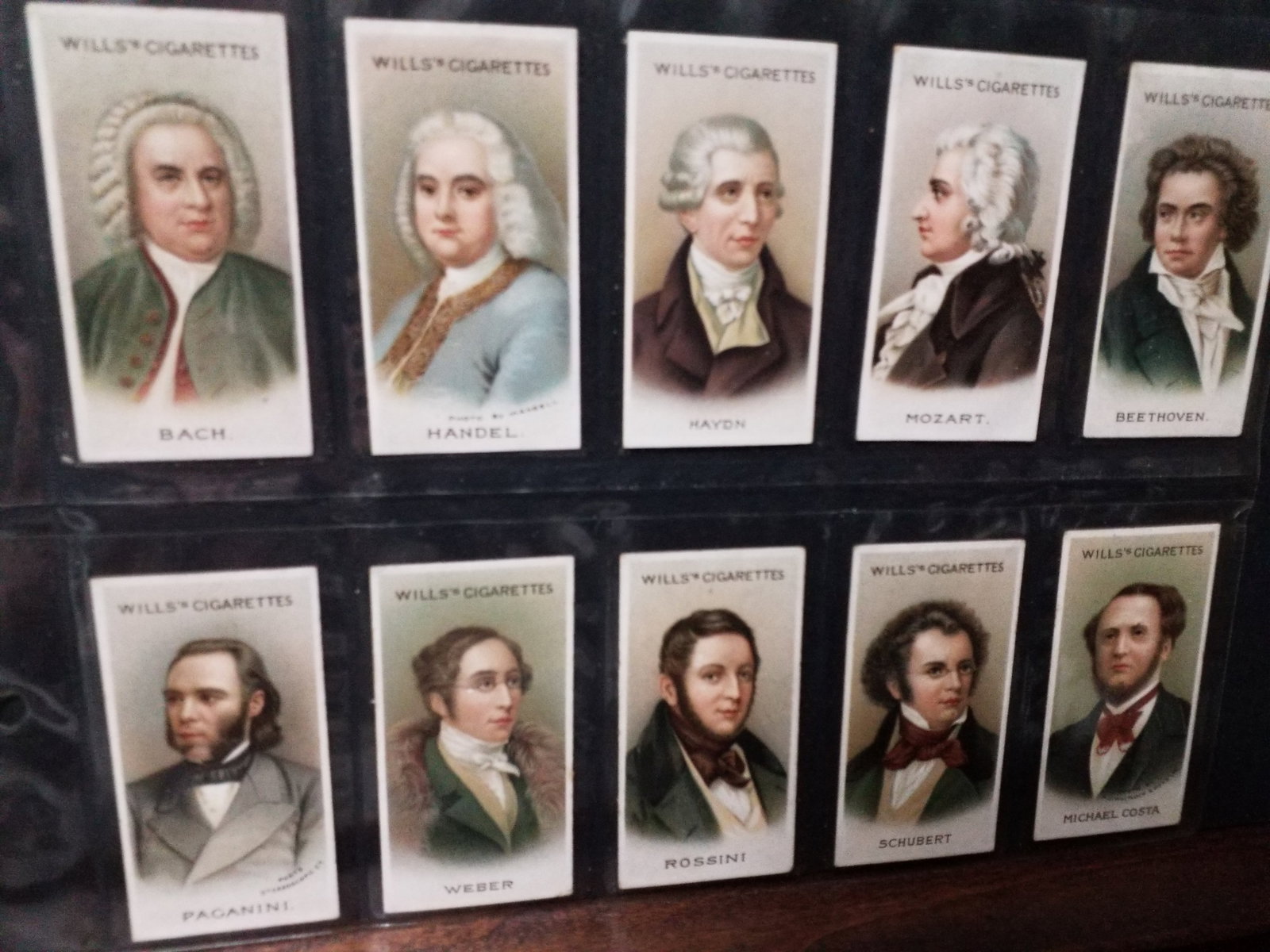 1911 Cigarette Cards Set Musical Celebrities 50 Tobacco cards set Bach Beethoven Brahms etc (1 of 13)