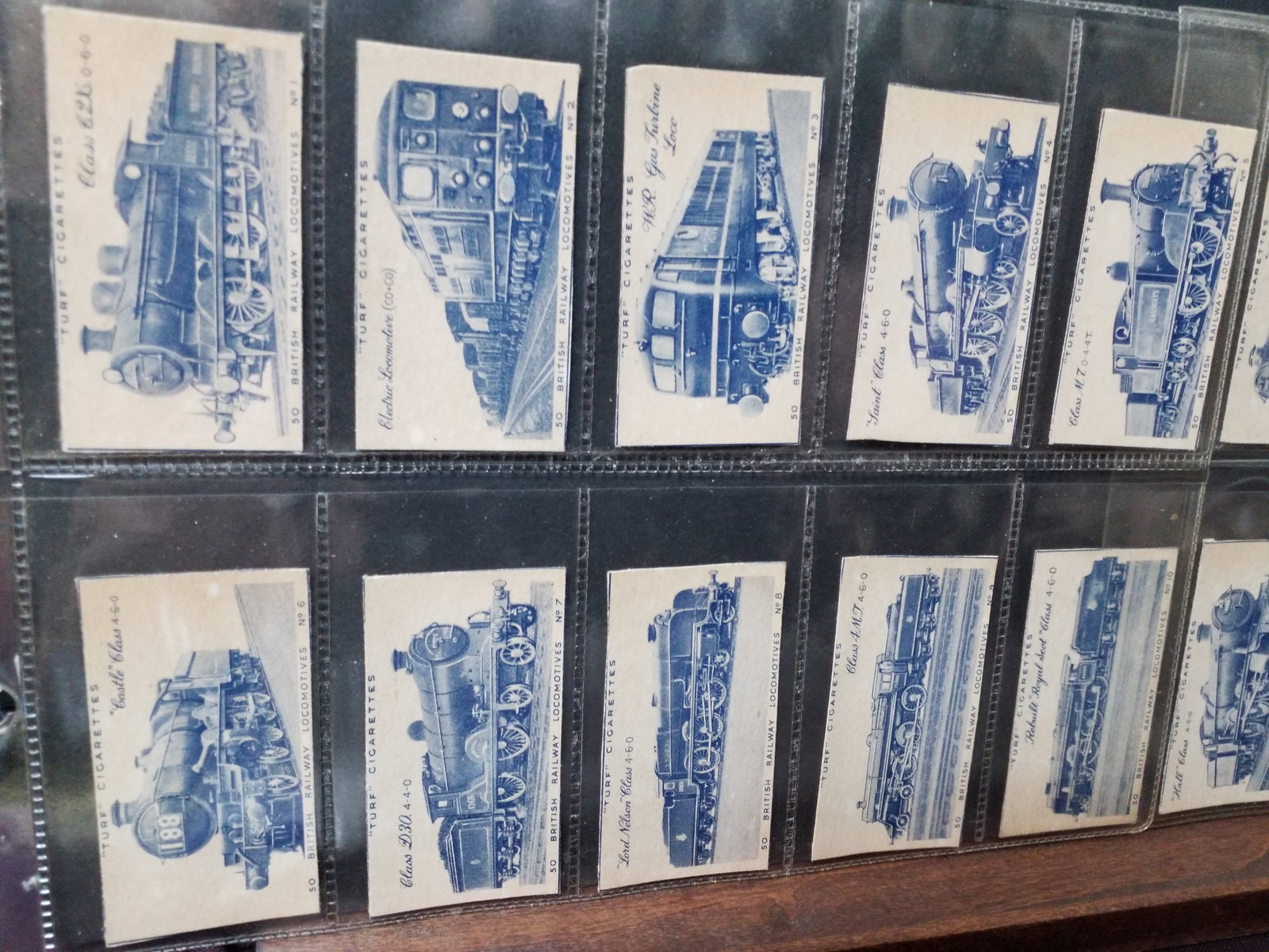 Turf Carreras Cigarette Cards British Railway Locomotives 1952 Cigarette cards set of 50 cards (1 of 5)