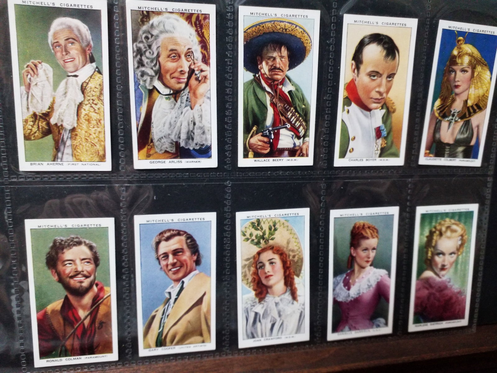 Stephen Mitchell Cigarette Cards Stars of Screen & History 1939 Complete tobacco 25 cards set (1 of 4)