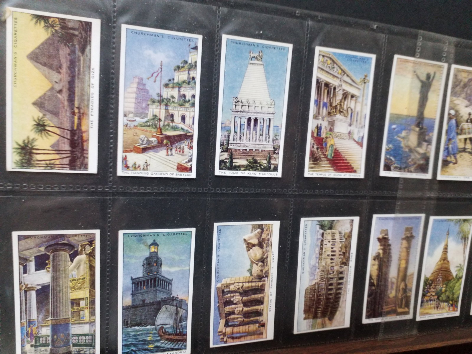 1955 CHURCHMAN CIGARETTES WORLD WONDERS OLD AND NEW 50 TOBACCO CARD SET (1 of 7)
