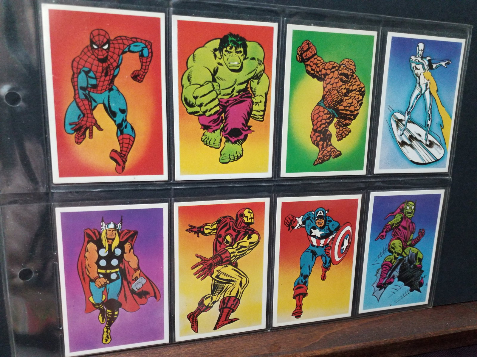ULTRA RARE Mr. Wimpy's Marvel Super Heroes & Villains Complete DUTCH 20 Card Set Spiderman Hulk VF (1 of 8)