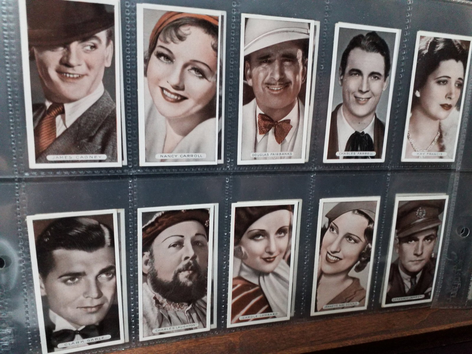 Cigarette Cards Set Famous Film Stars Cigarette Cards 1934 Ardath Tobacco James Cagney etc (1 of 7)