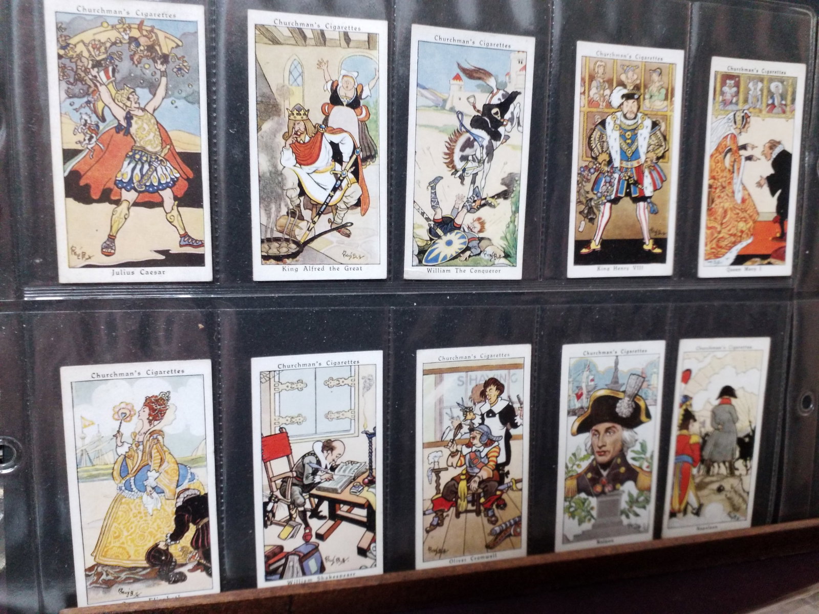 Napoleon ,J. Caesar etc 1937 W. A. & A. C. CHURCHMAN HOWLERS COMPLETE 40 TOBACCO CARD SET (1 of 5)