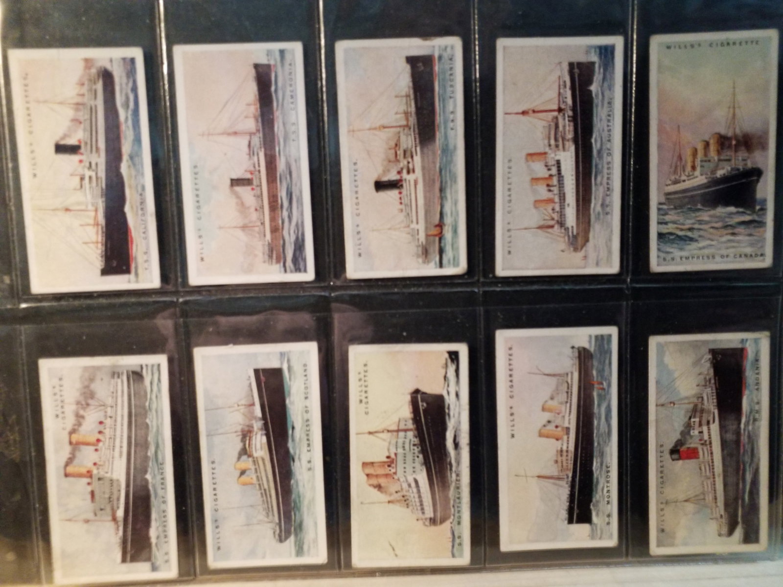 1924 Tobacco cards Complete Set Merchant Ships of the World 50 Wills Cigarette cards (1 of 6)