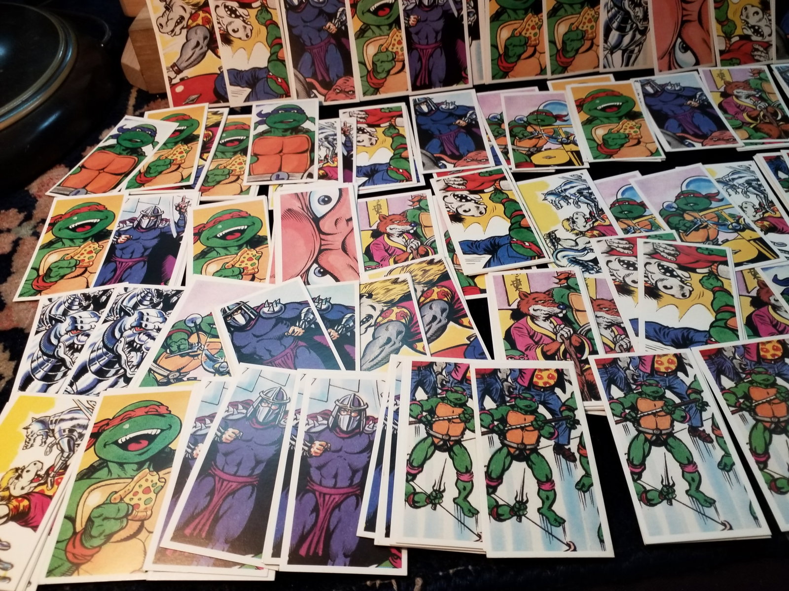 A large Vintage Tea cards Collection of Teenage Mutant Ninja Turtles lot of 150 cards with albums (1 of 8)