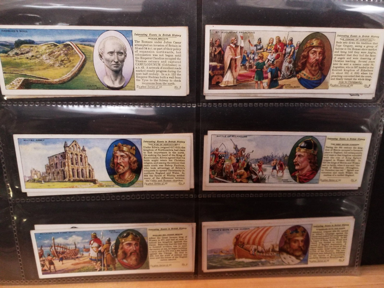 1938 Interesting Events in British History 2 complete sets- each 25 cards Typhoo Tea cards (1 of 5)