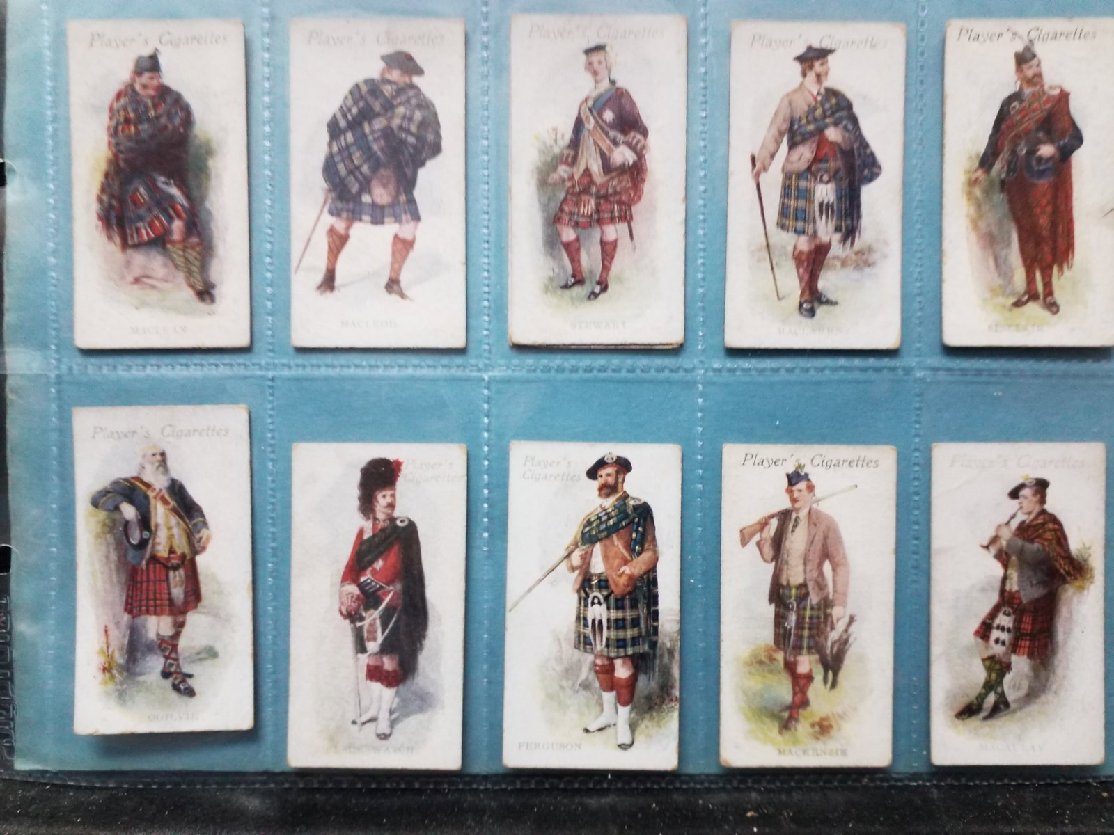 Scottish Highland Clans Series Players Cigarette Cards 1908 part set 37 original Tobacco cards: 37 Original Tobacco cards. Although not a set you have A good start on completing this set here. With some duplication. Many of these cards are quite desirable. A nice sheeted collection. In protector