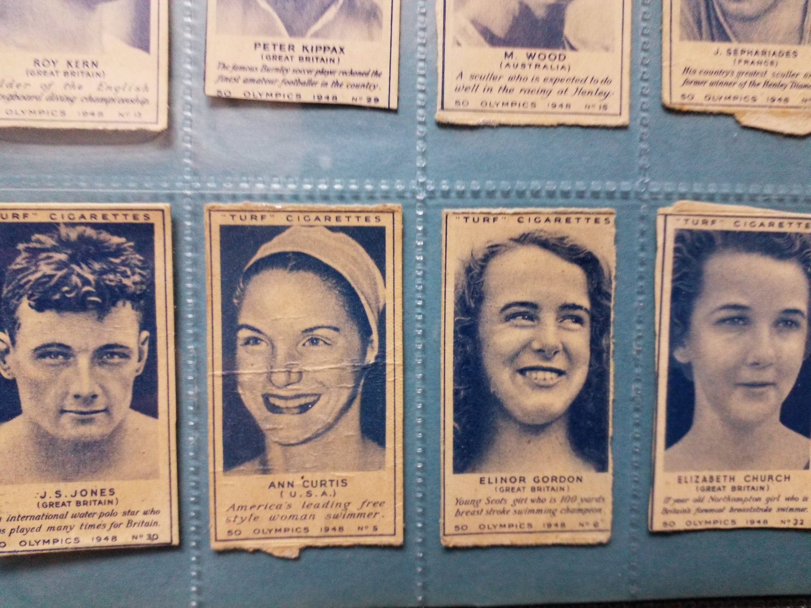 1948 Turf Carreras Olympics lot of 9 Cigarette cardslot (1 of 4)