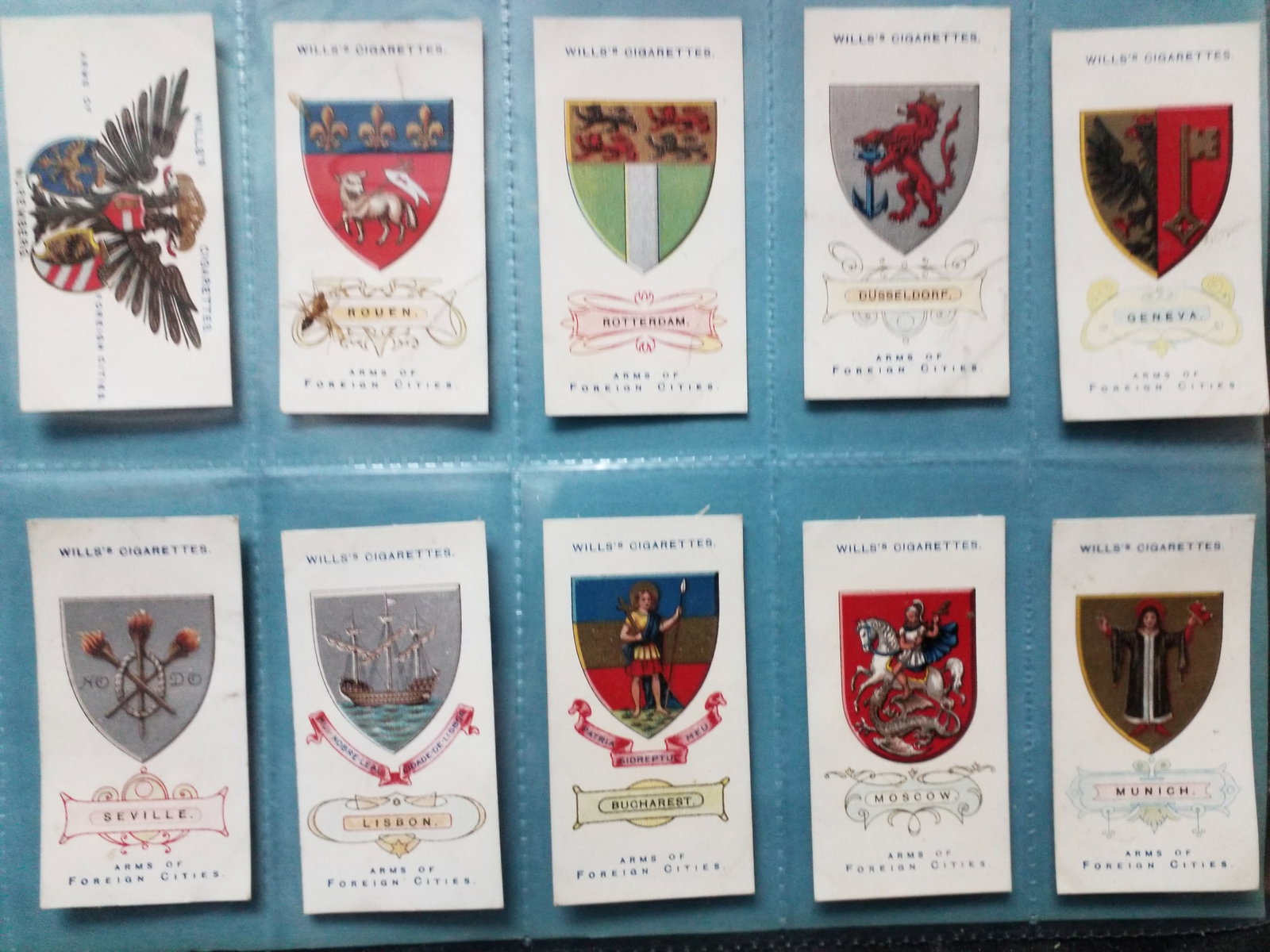 Wills Cigarette Cards Arms of Foreign Cities 1st Series 1924 Complete Set 50 VG Complete set (1 of 6)
