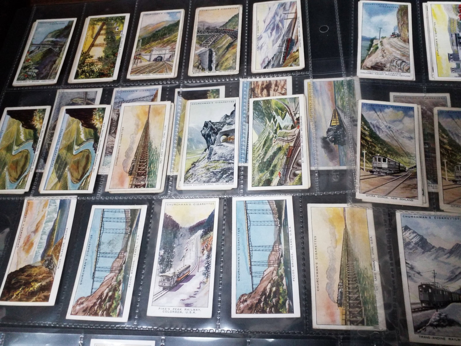 Cigarette cards Churchman Cigarette Cards 1937 Wonderful Railway Travel lot of Approx 80 cards (1 of 5)