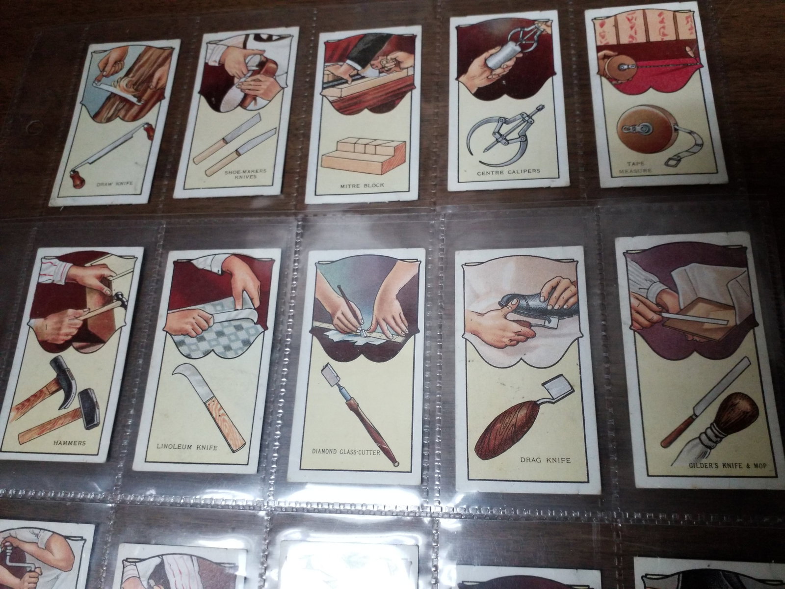 Tools and How to Use them Carreras Cigarette Cards 1935 Collection of 15 tobacco cards (1 of 3)