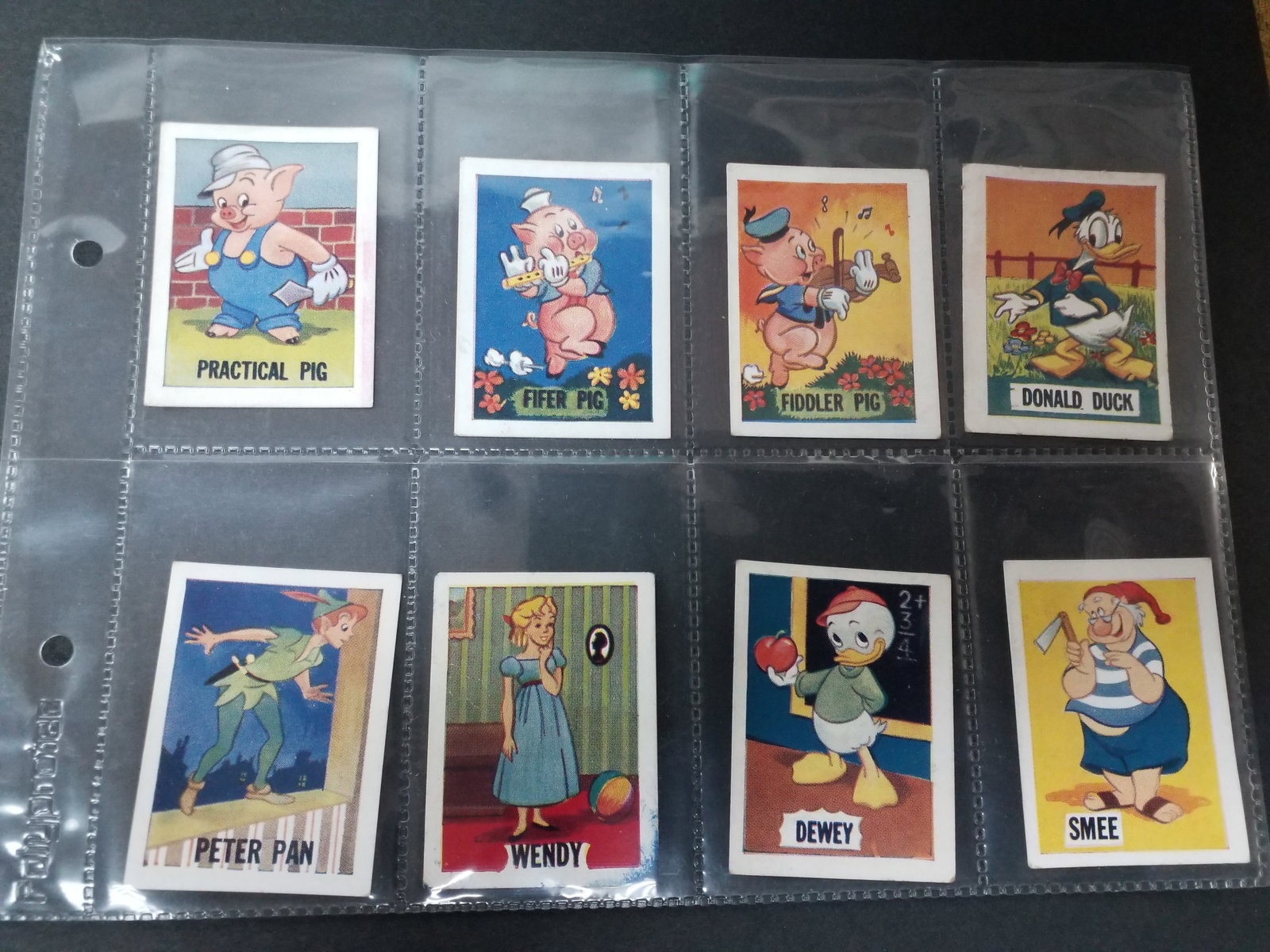 Vintage 1955 Barratt Walt Disney Sweet Cigarettes Cards Lot of 8 Original Cards (1 of 2)