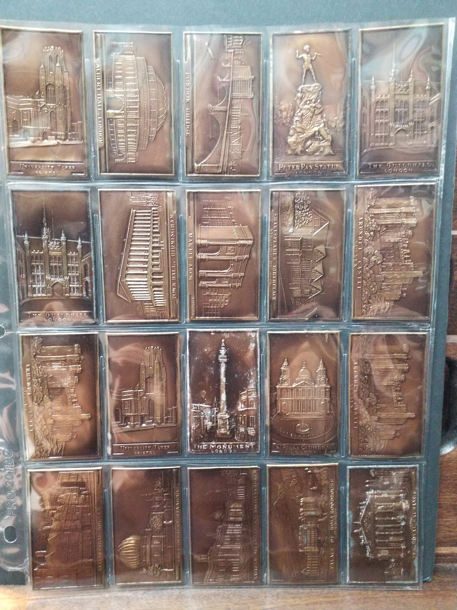 1934 Summit “Famous Buildings & Monuments” Lot of 25 Rare Tin Type Tobacco Cards (1 of 2)