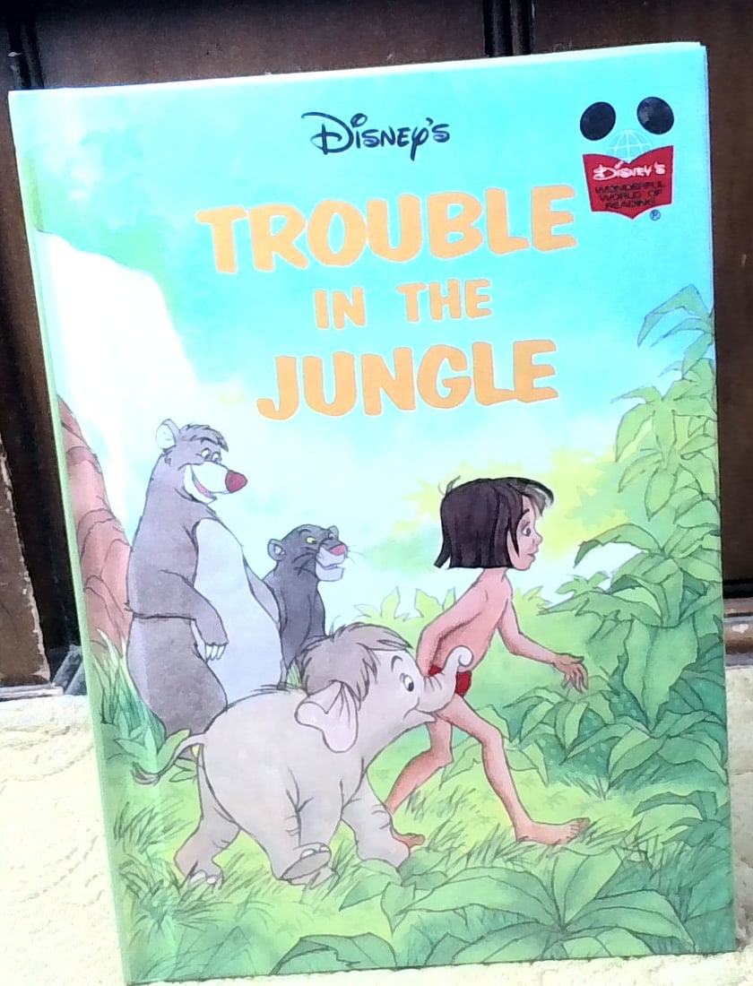 Trouble in the Jungle Walt Disneys Wonderful World of Reading Hardcover 1984 New (1 of 1)