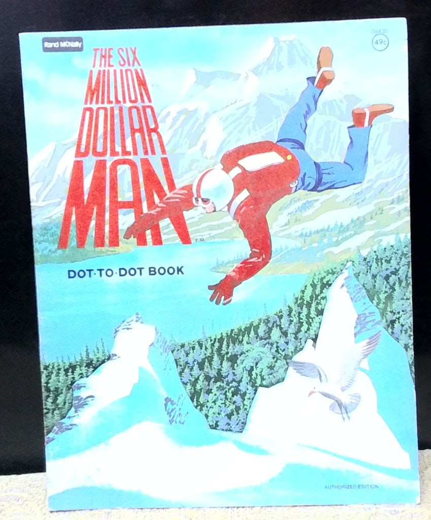 Vtg Six Million Dollar Man Dot-To-Dot Book (1 of 9)