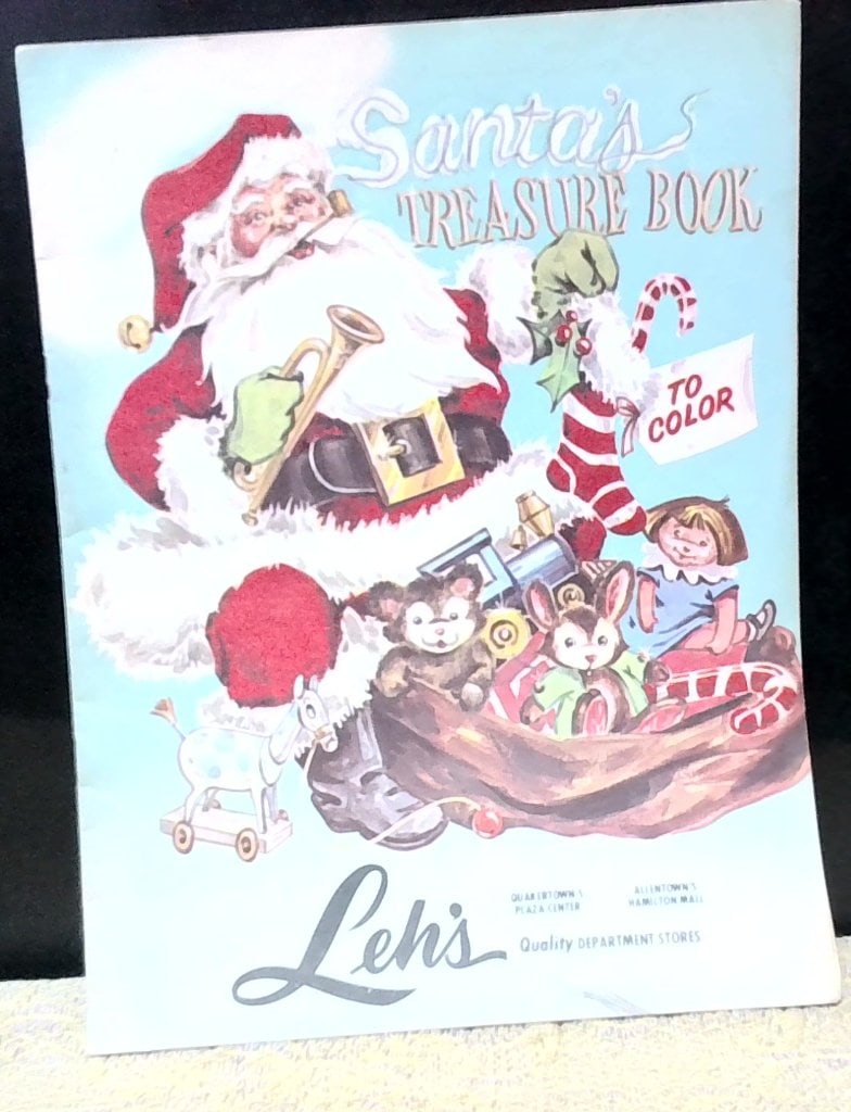 Vtg Santa's Treasure Book Coloring Book (1 of 7)