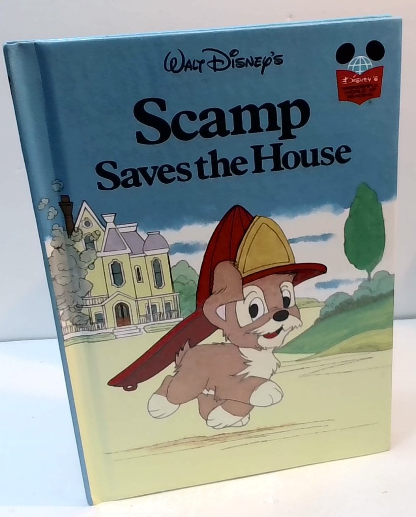 Walt Disney's Scamp Saves The House Book: Walt Disney's Scamp Saves The House, Grolier Book Club Edition, Hardcover Children's Book.