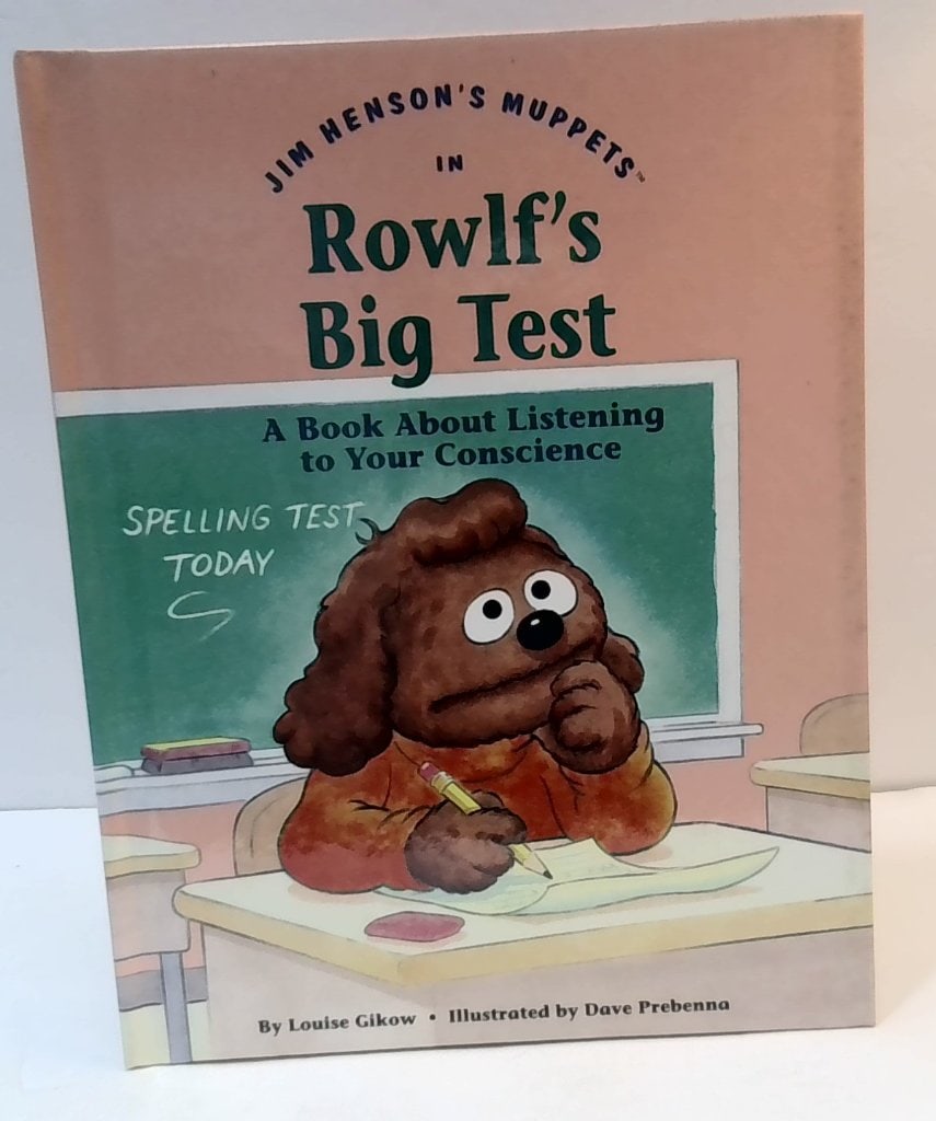 Jim Henson's Muppets Rowlf's Big Test 1993: Jim Henson's Muppets, Rowlf's Big Test, 1993, Grolier, Hardcover Children's Book.