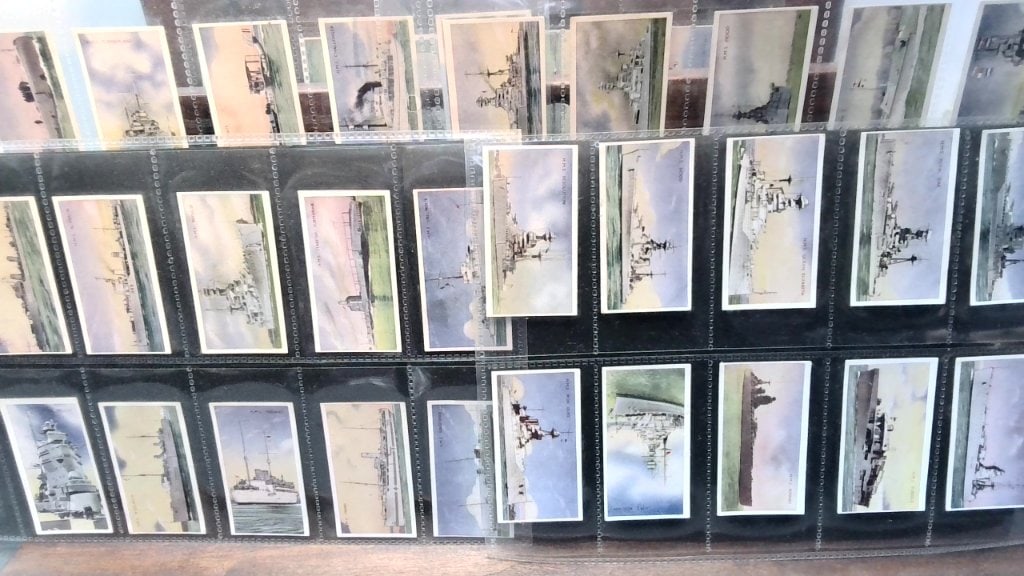 Vtg Our Navy Trade Cards: Vtg Trade Cards, Our Navy Series, Carreras Ltd, Color Illustrations, Protective Plastic Binder Pages.