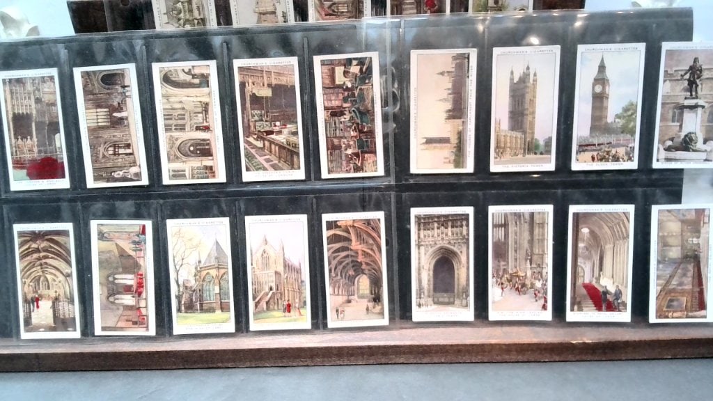 Churchman Houses Of Parliament Trade Cards: W.A. & A.C. Churchman, The Houses Of Parliament & Their Story Series Of 25, Color Trade Cards, Protective Plastic Binder Pages.