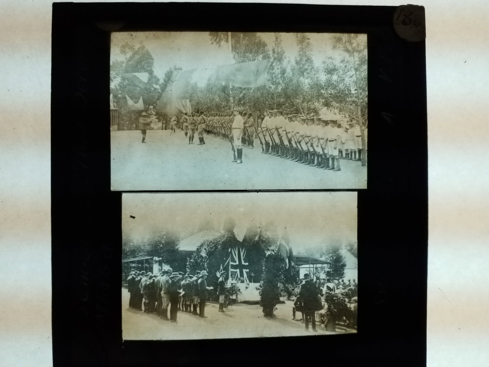 School and Other Services in Mbasa 1870s magic Lantern Glass Photo Slide (1 of 1)