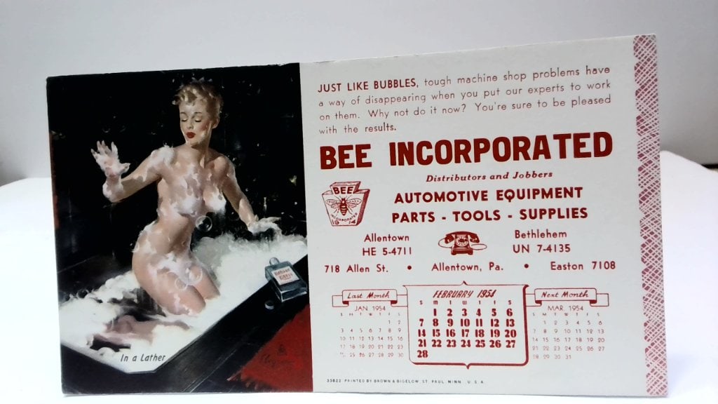 Vtg 1954 Bee Incorporated Pin-Up Calendar (1 of 2)