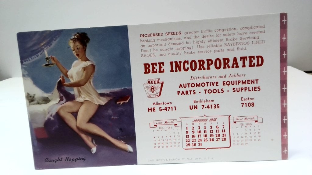 Vtg 1956 Bee Incorporated Pin-Up Calendar (1 of 2)