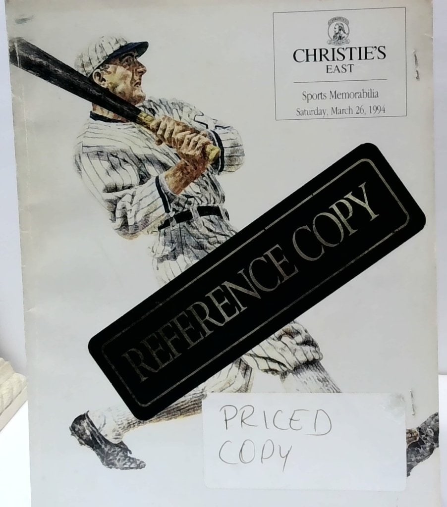 Christie's East Sports Memorabilia Catalog 1994 (1 of 12)