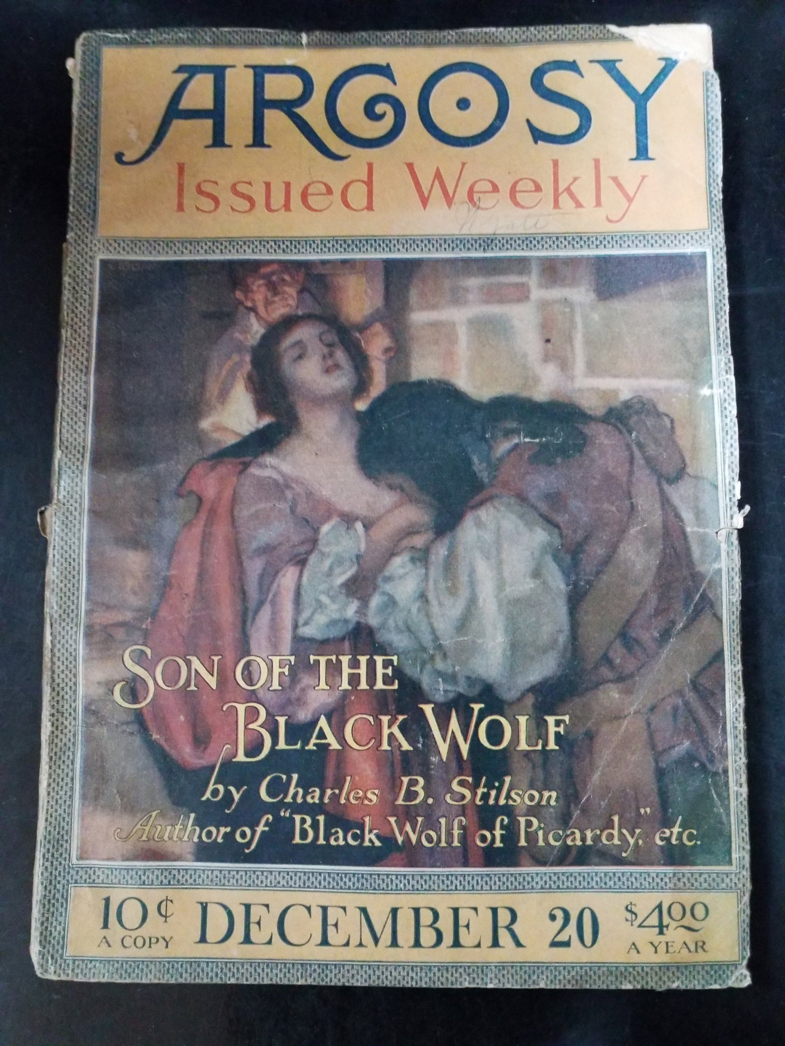 Argosy Dec. 20th 1919 Original Pulp Son of the Black Wolf by Charles Stilson (1 of 5)