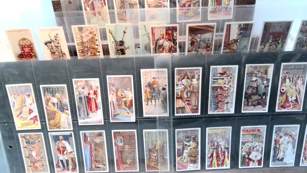Wills Cigarettes Coronation Series Trading Cards: W.D. & H.O. Wills Cigarettes, The Coronation Series, Vtg Tobacco Trading Cards, Incl Coronation Procession, Inauguration Of Cromwell, Attempted Theft Of Regalia, In Protective Sleeves.