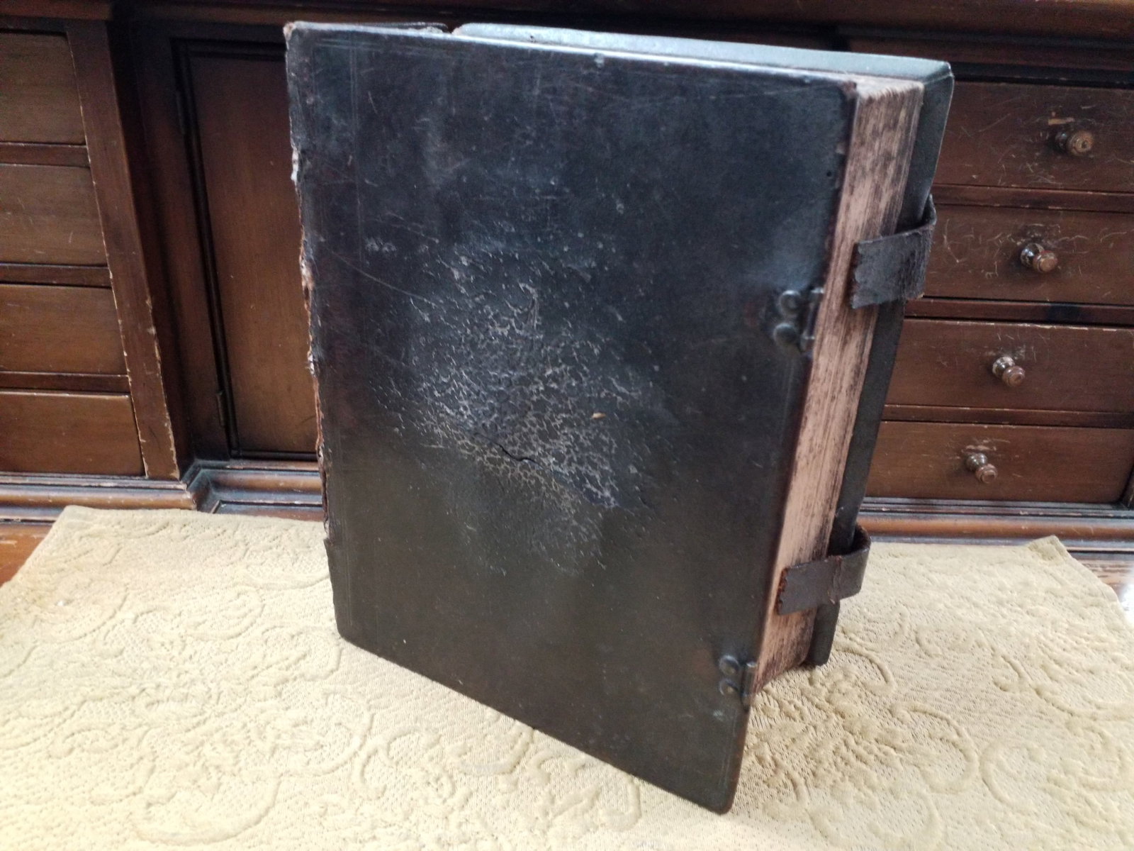 1763 Christoph Saur Bible Germantown Pennsylvania 1st Bible in the 13 Colonies on American Paper: The second edition of the Sauer Bible (a German-language translation of Martin Luther’s Bible), printed in 1763 by Christoph Saur Jr. in Germantown, Pennsylvania, was the first Bible printed in a Eu