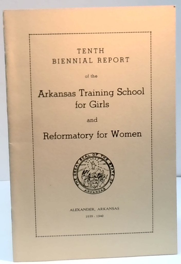 Vtg 1939-1940 Arkansas Reformatory Report (1 of 6)