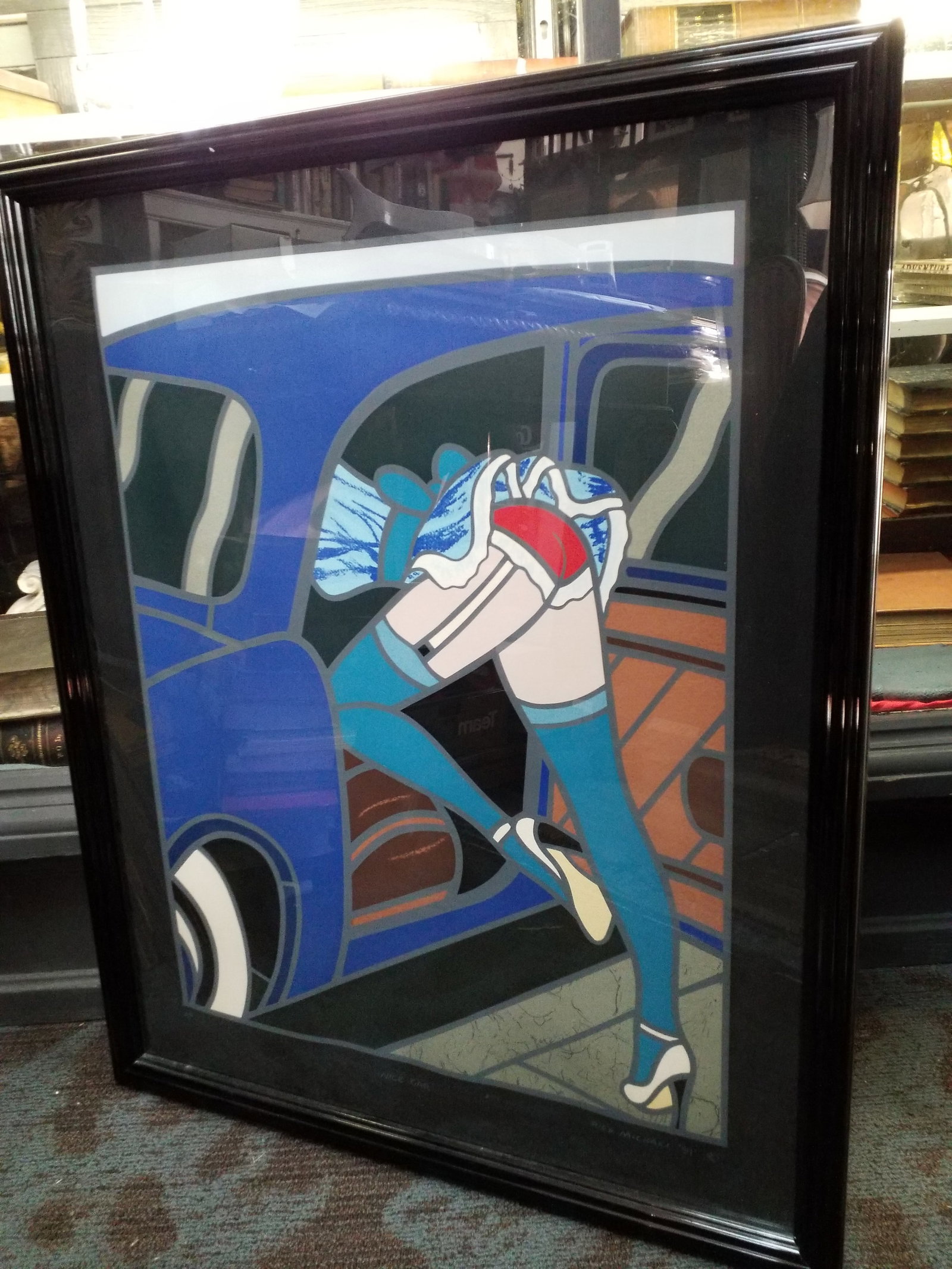 "Nice Car" Original Lithograph Signed by Artist Rick Michael Printer by the Famous Dale W Beeghly (1 of 9)