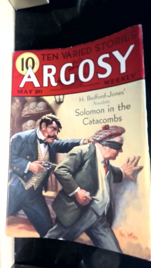 Vtg 1933 Argosy Weekly Magazine Vol 238: Vtg 1933 Argosy Weekly Magazine, Vol 238, May 20 Issue, Featuring Solomon In The Catacombs By H. Bedford-Jones, Pulp Fiction Stories, Illustrated, Vtg Advertising.