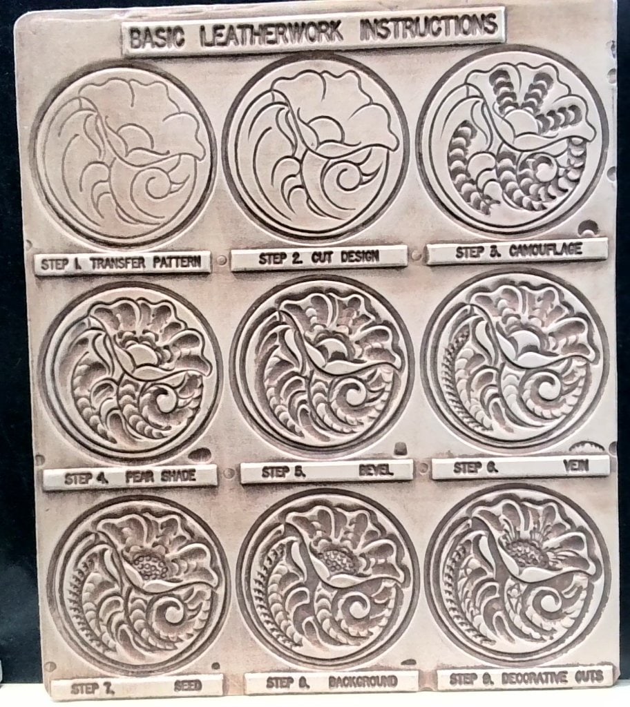 Vtg Leathercraft Instructional Board (1 of 4)