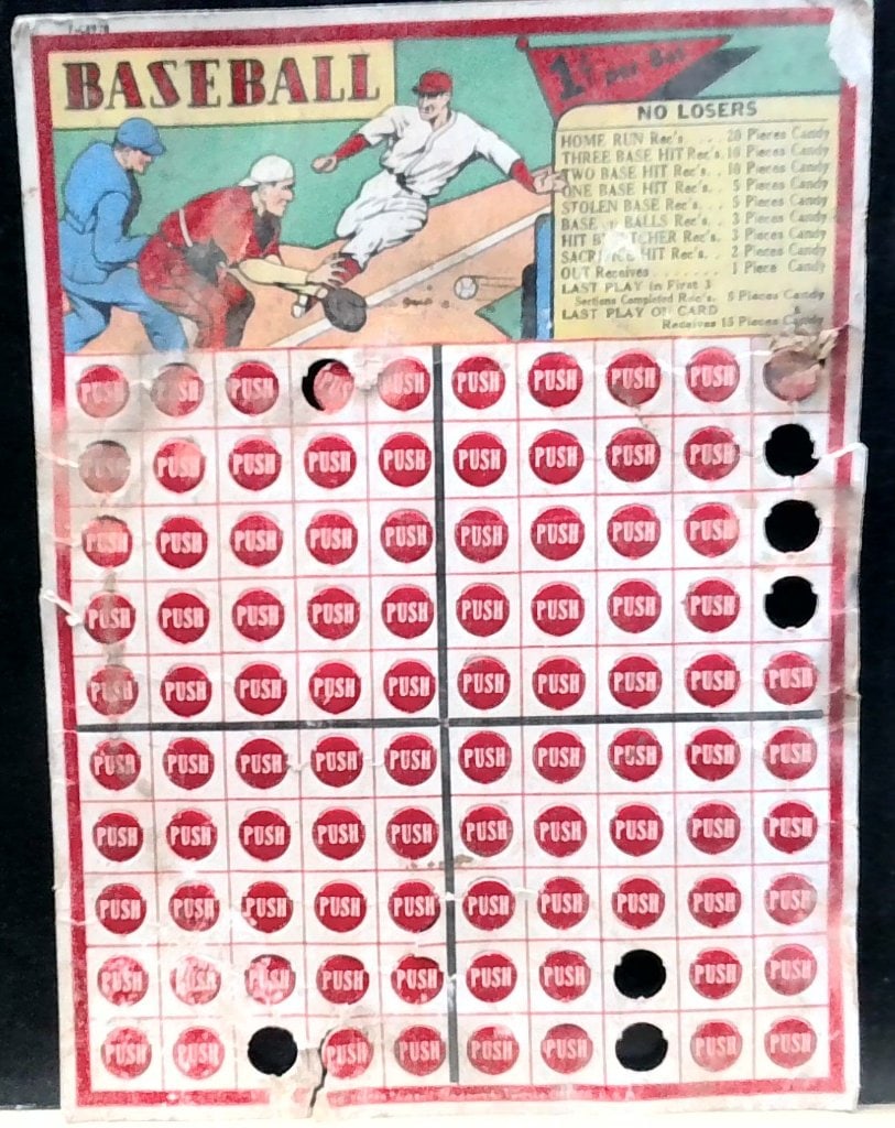 Vtg Baseball Punch Board Game (1 of 3)