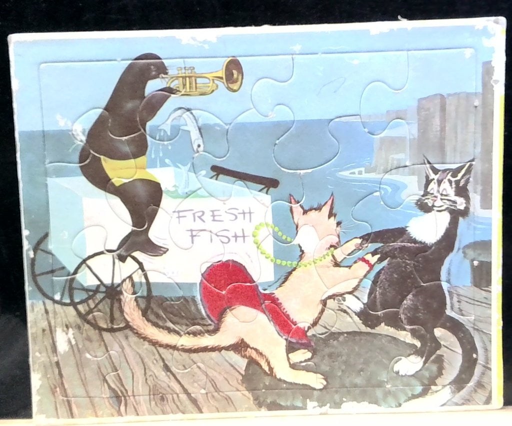 Vtg Children's Jigsaw Puzzle Fresh Fish (1 of 3)