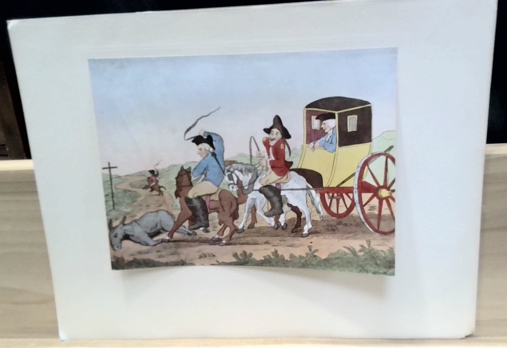 Vtg Coloured Etching The Dead Ass (1 of 2)