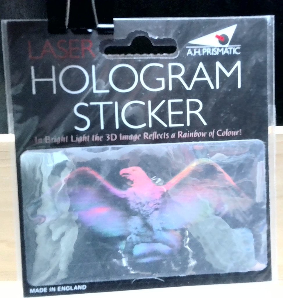 Vtg A.H. Prismatic Laser Hologram Sticker (1 of 2)