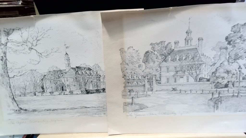 Vtg Charles H. Overly Williamsburg Sketches (1 of 6)