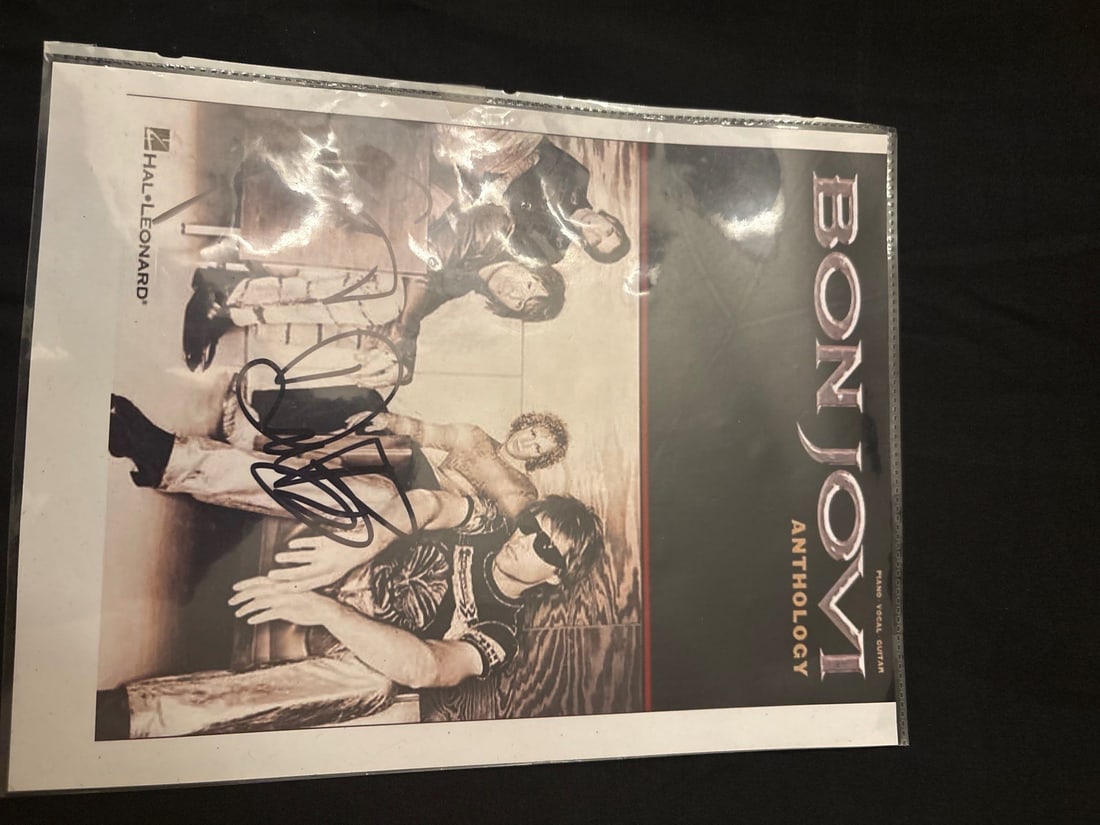 Signed Jon Bon Jovi Album Cover Photo: Signed Jon Bon Jovi Album Cover Photo Owner was friends with Jon Bon Jovi and witnessed signature