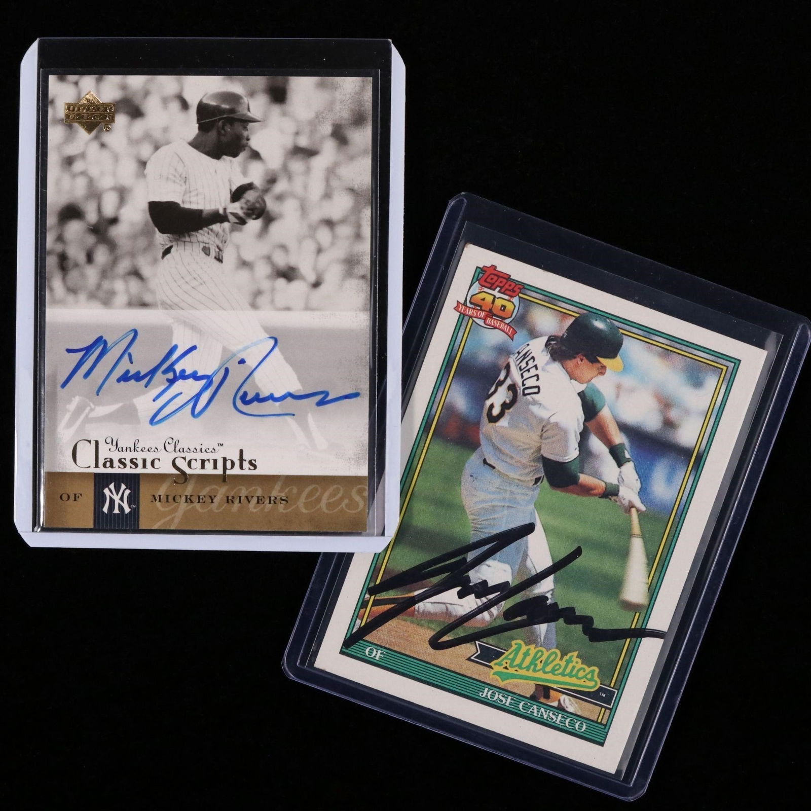 Jose Canseco / Mickey Rivers Hand-Signed Autos (2) (1 of 5)