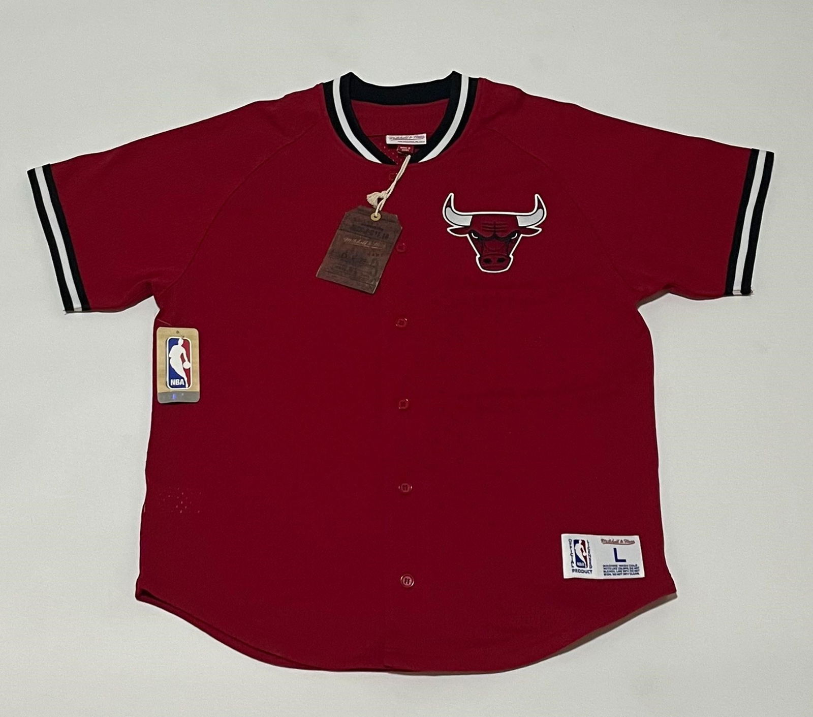 Mitchell & Ness Pro Mesh Bulls Jersey Red (Tags) (1 of 5)