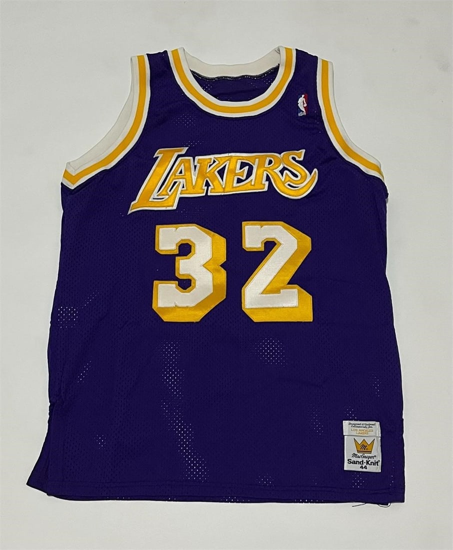 1986 Sand-Knit LA Lakers Magic Johnson NBA Jersey (1 of 3)